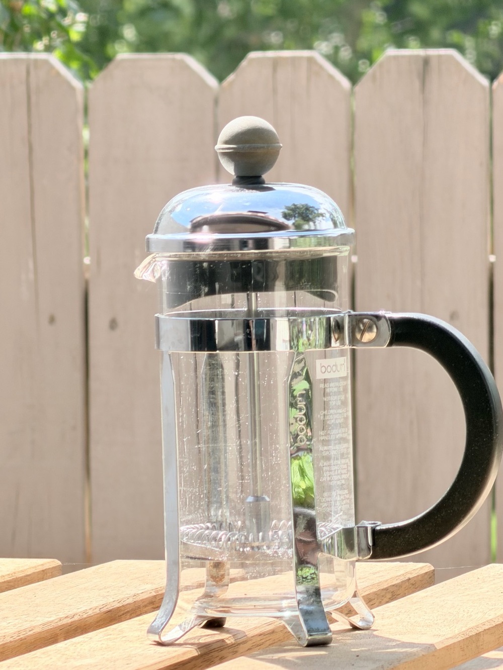 Bodum Chambord 3 Cup 12 oz French Press Chrome Glass Coffee Maker
